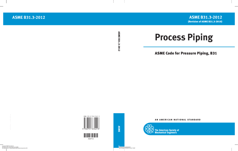 ASME B31 3 2012 PWHT REQUIREMENT