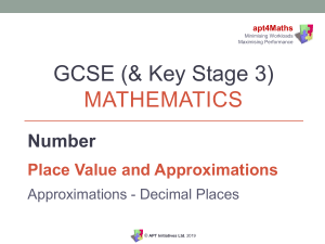 07 Approximations - Decimal Places