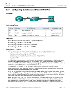 10.2.3.5 Lab - Configuring Stateless and Stateful DHCPv6