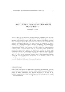 Langan - intro to mathematical metaphysics