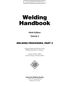 AWS Welding Handbook, VOL-3 - 9th Ed (2007) - Welding Processes, Part 2