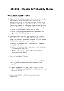 ST104b - Practice questions from VLE