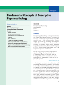 Sims concepts in descriptive psychopathology