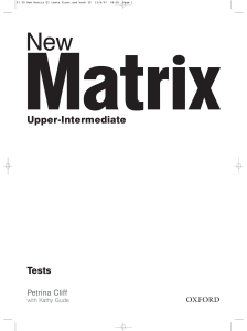 new-matrix-upper-intermediate-tests