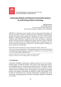 Automated Robotic and Network Connectivity Systems for Self-Driving Technology by Martin Groener (research article)