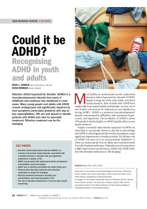 Could it be ADHD - Recognising ADHD in youth and adults