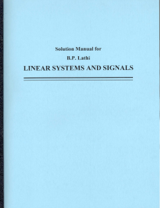 [Solucionário] - B. P. Lathi- Sinais e Sistemas Lineares