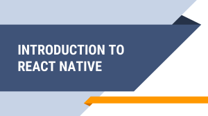 Intro to React Native