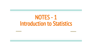 Ch 1 Intro to Stats