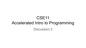 Discussion 02 CSE11