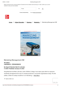 Marketing Management ISE