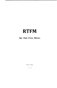 RTFM- Red Team Field Manual V1