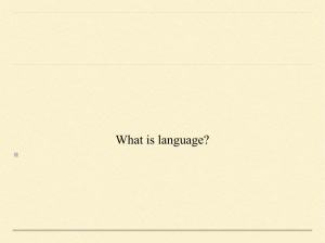 1. What is Language