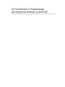 MATLAB Programming & Numerical Methods Textbook