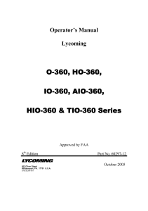 LYCOMING O-360-A1H6 MANUAL