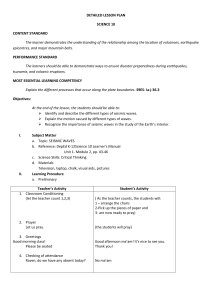 Lesson plan Seismic waves