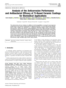 Analysis of the Anticorrosion Performance and Antibacterial Efficacy of Ti-Based Ceramic Coatings for Biomedical Applications