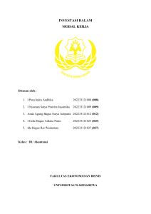 INVESTASI DALAM MODAL KERJA KELOMPOK 5 MANAJEMEN KEUANGAN