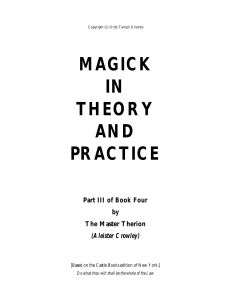 Aleister Crowley - Book 4 Part III Magick in Theory and Practice
