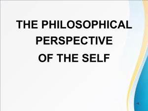 Philosophical Perspective of Self