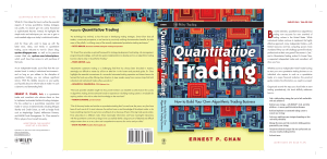 Quantitative Trading - How to Build Your Own Algorithmic Trading Business