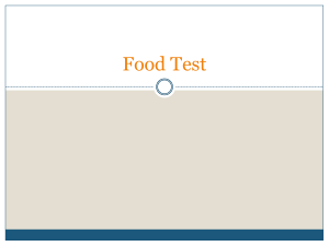 Food Test Notes Gr. 11ASC BIOLOGY