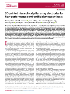 3D-printed hierarchical pillar array electrodes for