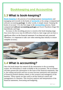 Bookkeeping and Accounting