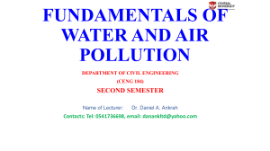 FUNDAMENTALS OF AIR POLLUTION^LJ Dr. ANKRAH