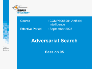 Session 05 - Adversarial Search