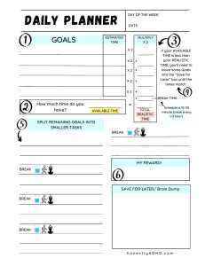  Free ADHD Daily Planner Template by Honestly ADHD