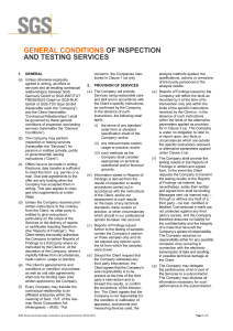 SGS Group GER General Conditions of Inspection and Testing Services