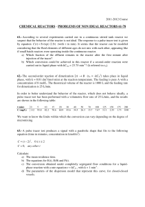 Chemical Reactor Problems: Non-Ideal Reactors