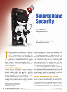 Smartphone Security An overview of emerging threats