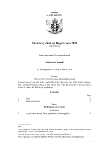 Electricity Safety Regulations 2010