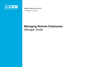 CEB Manager Guide for Managing Remote Employees