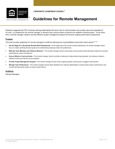 Gartner Guidelines for Remote Management 