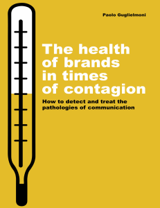 Paolo Guglielmoni - The health of brands in times of contagion