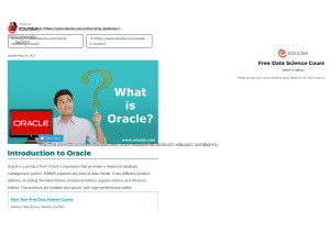 What is Oracle    Features, Importance and Benefits of Oracle