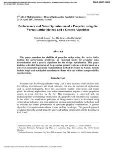 Performance and Noise Optimization of a Propeller using the