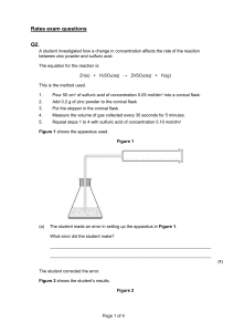 Rates exam question concentration and pressure