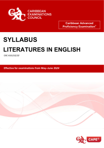 CAPE-Literatures-in-English-Syllabus-Revised