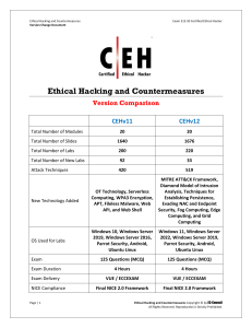 CEHv12 Version Change Document