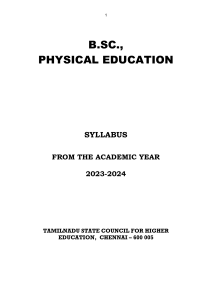 B.Sc. Physical Education 2023-24