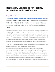 Testing, Inspection and Certification Market