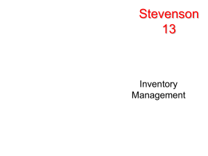 stevenson chapter 13 - inventory management