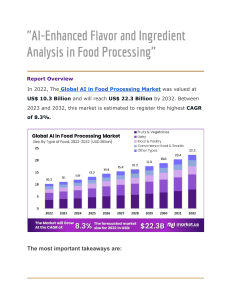 Global AI in Food Processing Market