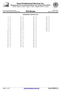 Team PRTC FinPB May 2023 Answers and Solution+