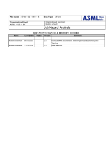 JHA. Risk Assessment