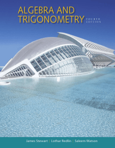 Stewart J., Redlin L., Watson S. - Algebra and Trigonometry, 4th edition - 2016